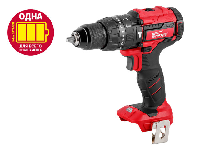 Аккум. ударная дрель-шуруповерт WORTEX BD 1830-1 DLi в кор. (18.0 В, БЕЗ АККУМУЛЯТОРА И ЗУ, 2 скор., 60 Нм,