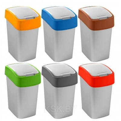 Контейнер для мусора Flip Bin 10L оранжевый - фото 5 - id-p110266323