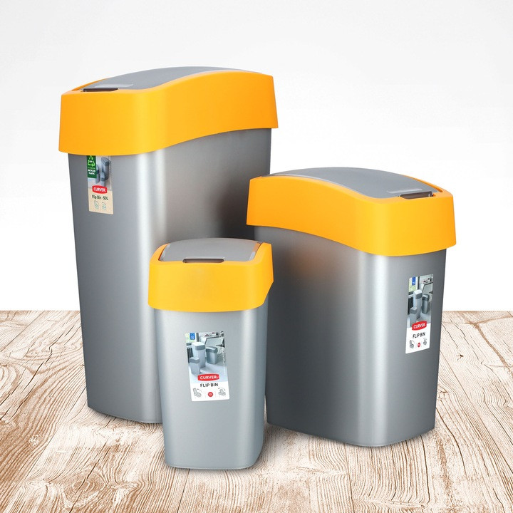 Контейнер для мусора Flip Bin 10L оранжевый - фото 8 - id-p110266323