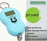 Портативные электронные весы (Безмен) Portable Electronic Scale до 30 кг Голубые, фото 5