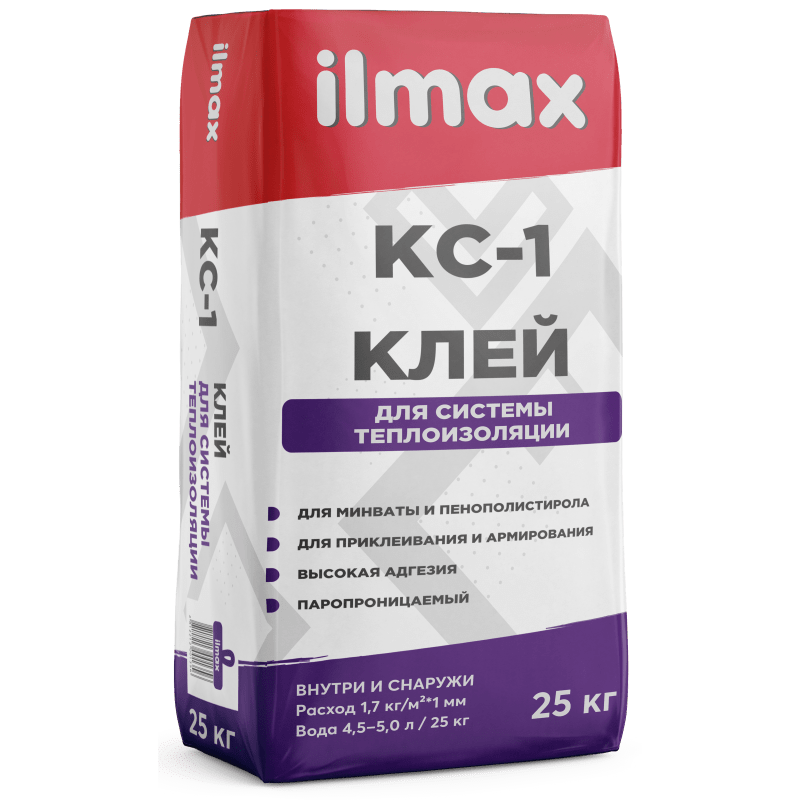 Ilmax КС-1 Клей для приклеивания теплоизоляционных плит 25 кг