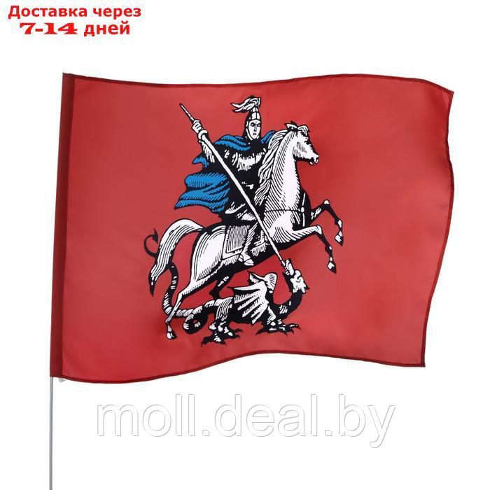 Флаг Москвы, 90 х 135, полиэфирный шелк, без древка - фото 2 - id-p201773759