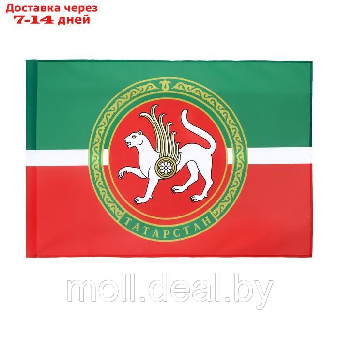 Флаг Татарстана, 90 х 135, полиэфирный шелк, без древка