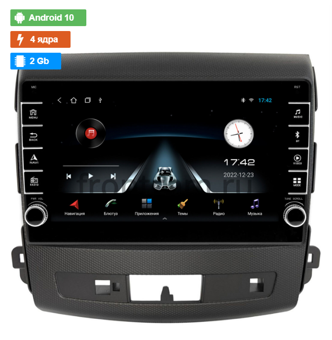 Штатная магнитола Peugeot 4007 (2007-2012) OEM MT9-004-1 без Rockford 2/32 Android 10 CarPlay