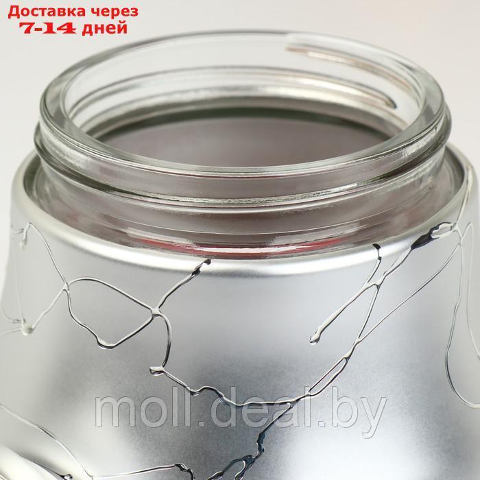 Набор банок для сыпучих продуктов 3 шт "Мрамор" 850мл, 11,5х14,5 см, цвет серебро - фото 5 - id-p201776793