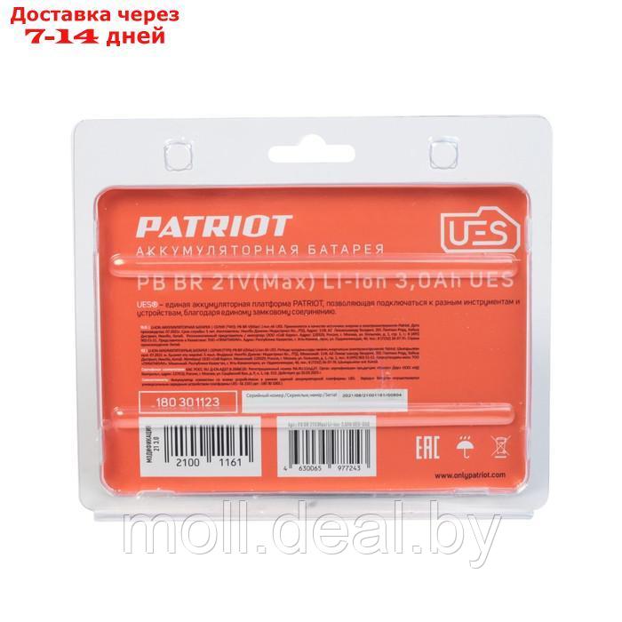 Аккумулятор PATRIOT PB BR 21V, 21 В, Li-ion, 3 Aч, UES, тонкая зарядка - фото 2 - id-p201773816