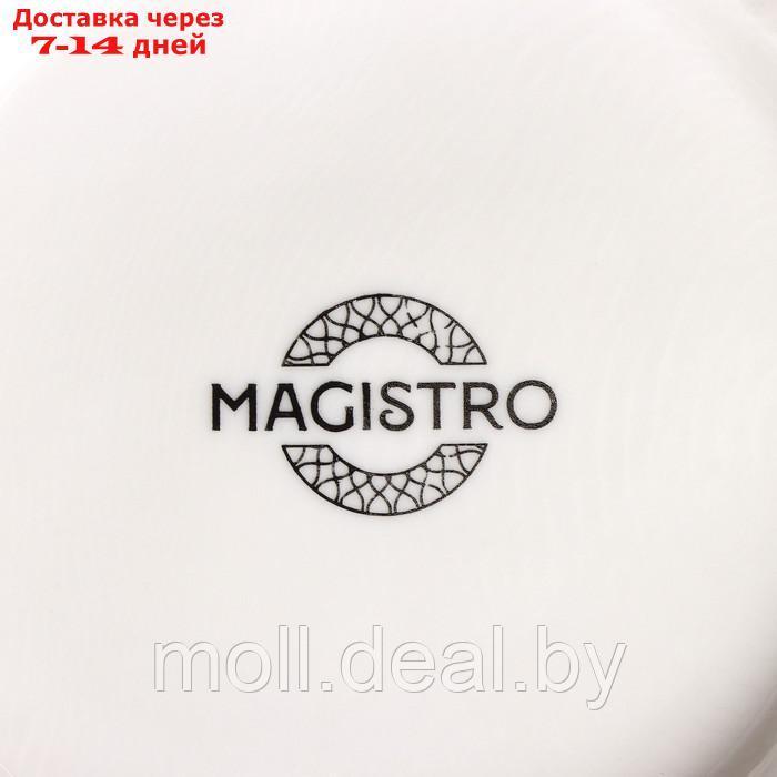 Салатник Magistro "Бланш. Фигурный квадрат", 18×18 см, фарфор, цвет белый - фото 4 - id-p201776819
