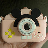 Детский цифровой фотоаппарат Микки Маус (розовый) с селфи-камерой и играми, фото 2