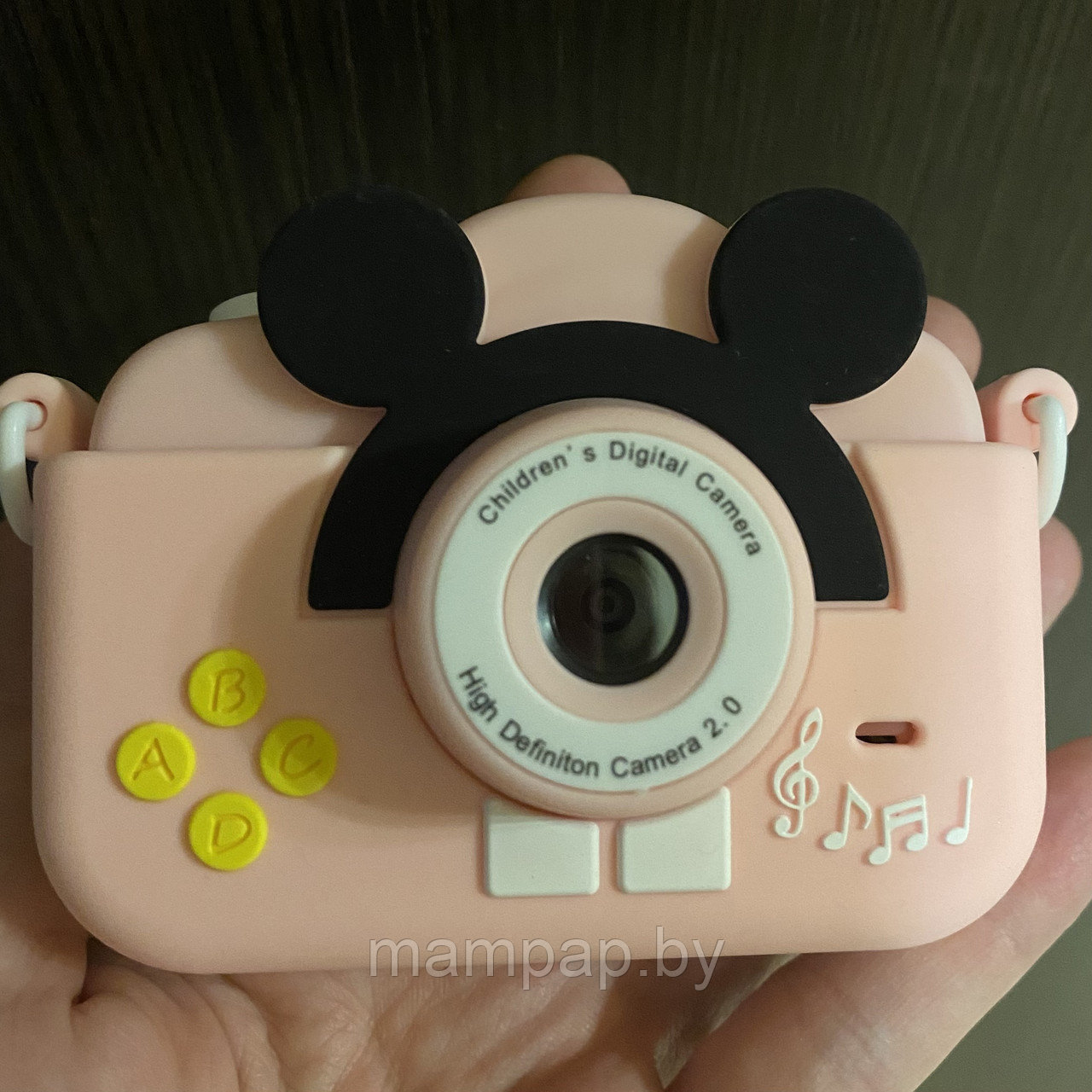 Детский цифровой фотоаппарат Микки Маус (розовый) с селфи-камерой и играми - фото 2 - id-p186736251