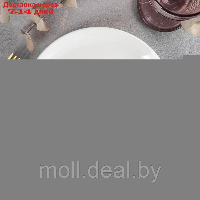 Тарелка десертная Olivia Pro, d=20 см, с утолщённым краем, цвет белый - фото 1 - id-p201775018