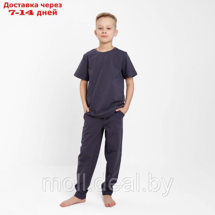 Пижама для мальчика (футболка, брюки) MINAKU цвет графит, рост 110 - фото 1 - id-p201774068