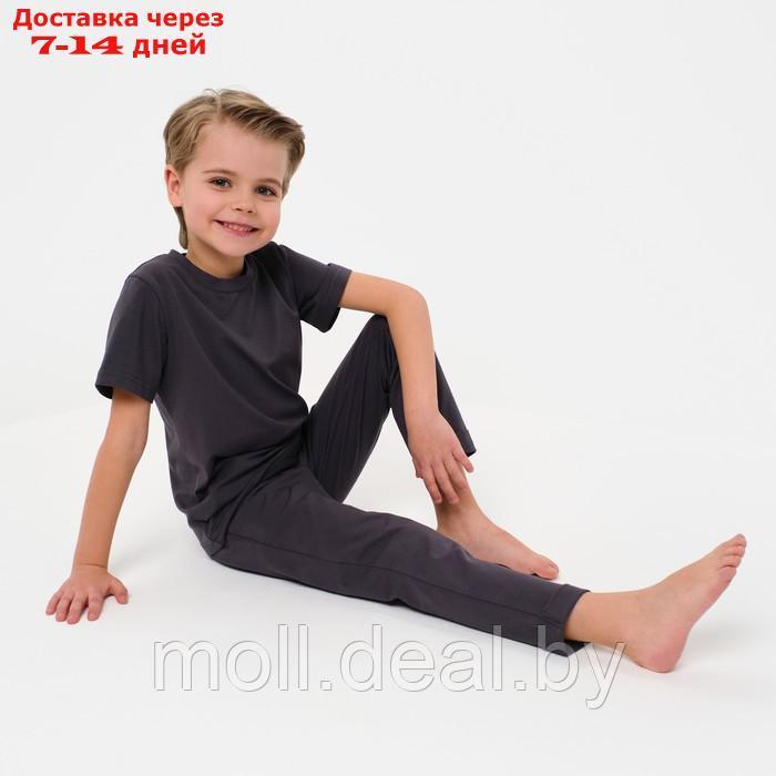 Пижама для мальчика (футболка, брюки) MINAKU цвет графит, рост 110 - фото 5 - id-p201774068