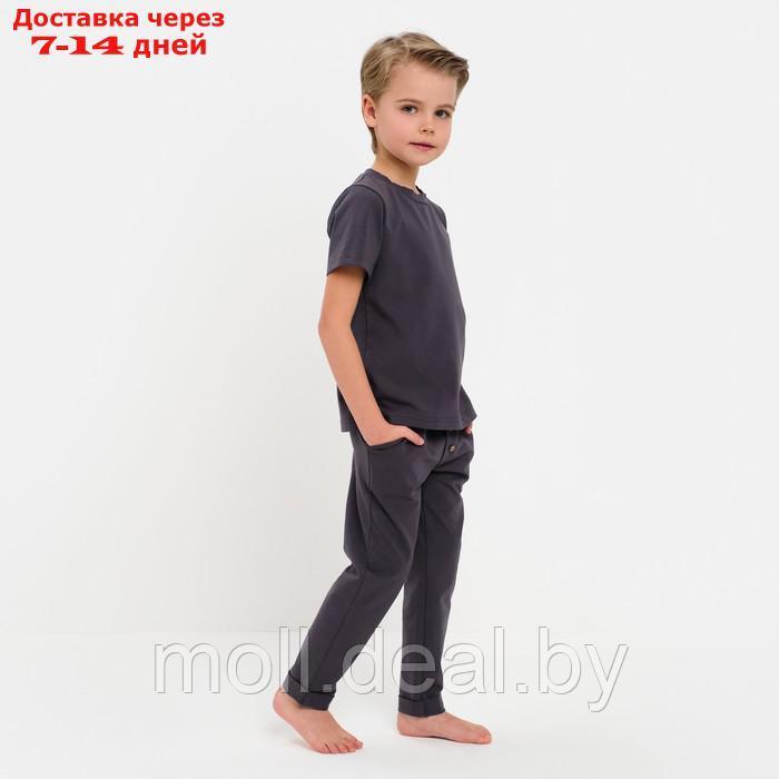 Пижама для мальчика (футболка, брюки) MINAKU цвет графит, рост 110 - фото 6 - id-p201774068