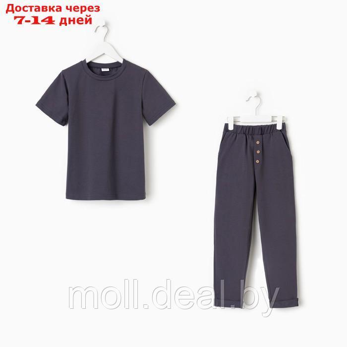 Пижама для мальчика (футболка, брюки) MINAKU цвет графит, рост 110 - фото 8 - id-p201774068