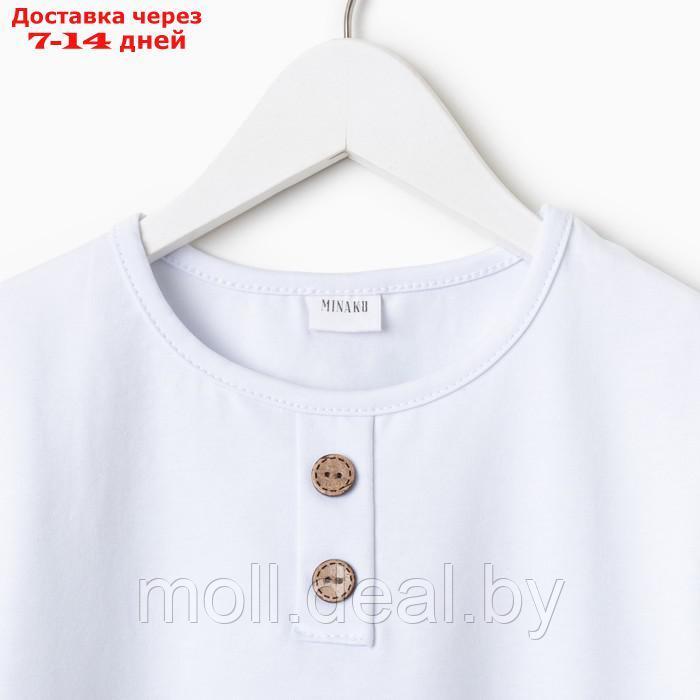 Комплект для мальчика (футболка, шорты) MINAKU цвет белый/графит, рост 98 - фото 8 - id-p201774084