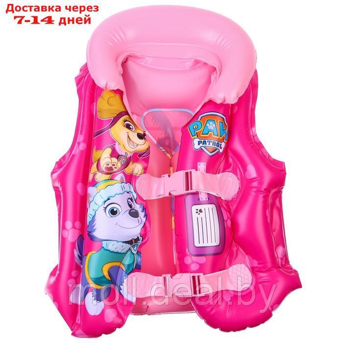 Жилет надувной для плавания, детский, Щенячий патруль, цвет розовый - фото 1 - id-p201776137
