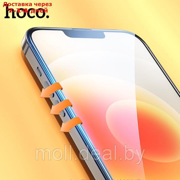 Защитное стекло Hoco для iPhone 14 Plus/13 Pro Max, с рамкой для установки, полный клей - фото 7 - id-p201775267
