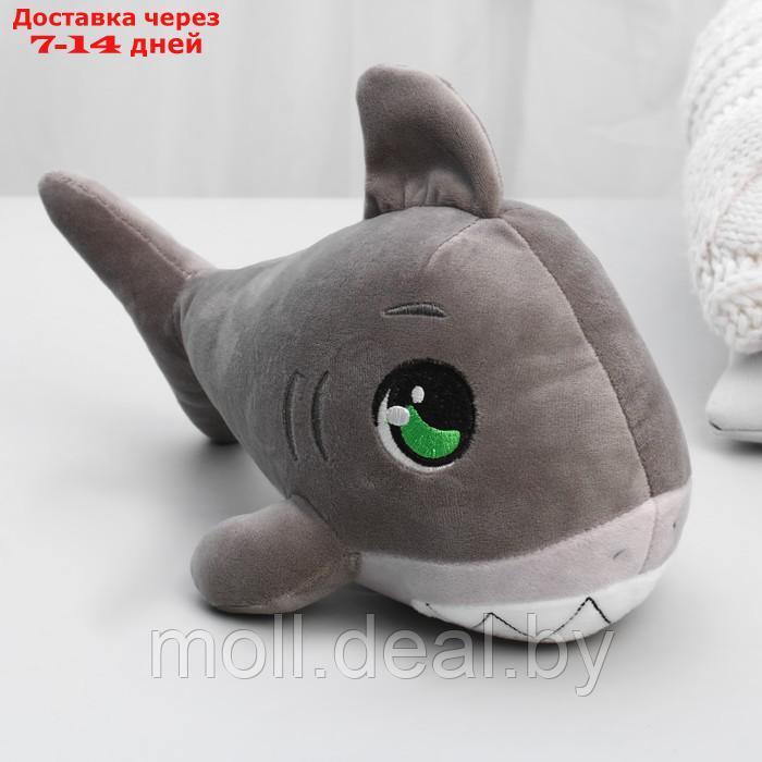 Мягкая игрушка "Акула", цвет серый