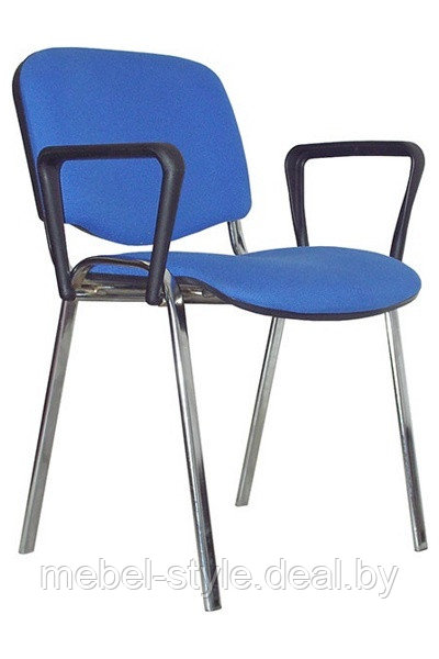 Кресло ИСО блек с подлокотниками для посетителей, офиса и дома, стул ISO Black ARM ткань калгари) - фото 2 - id-p201806819