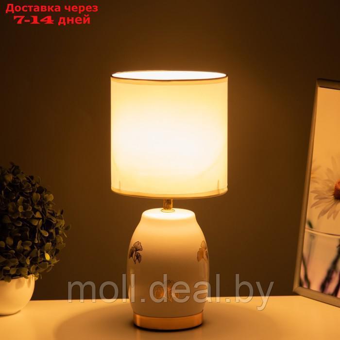 Настольная лампа "Дженн" E27 40Вт бело-золотой 16х16х35 см - фото 3 - id-p201774354