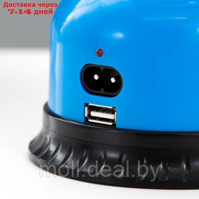 Светильник "Алдни" LED 12Вт USB от батареек 4хАА синий 12,5х12,5х21,5 см - фото 8 - id-p201778469