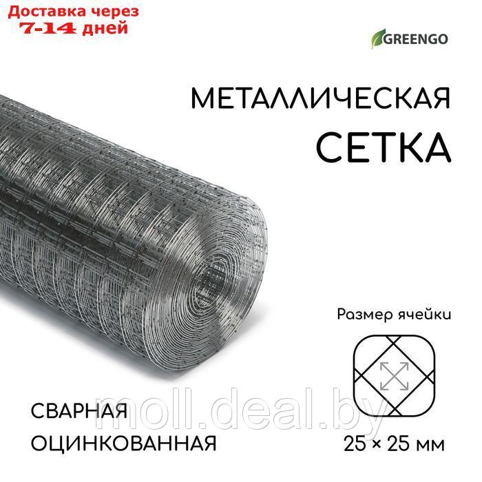 Сетка оцинкованная сварная 1 х 10 м, ячейка 25 х 25 мм, d=1 мм, металл Greengo - фото 2 - id-p201774410