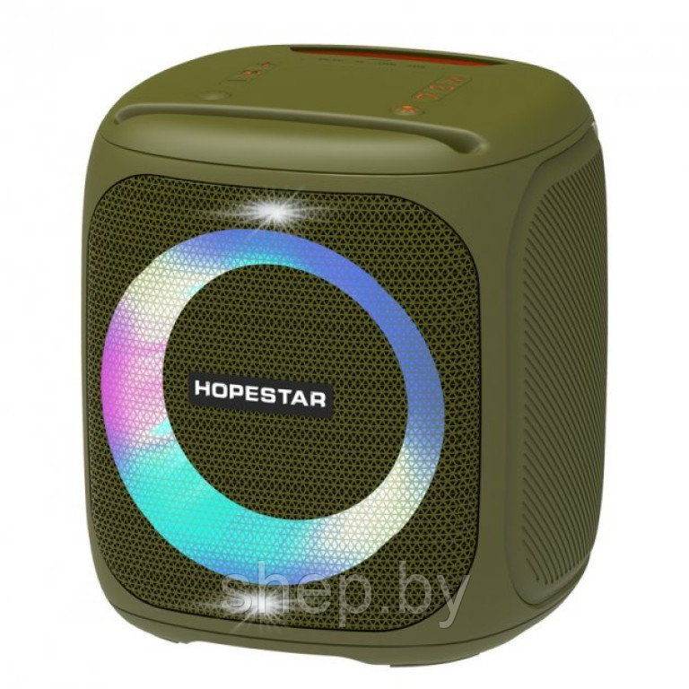 Портативная колонка Hopestar Party 100 с беспроводным микрофоном цвет : черный, зеленый - фото 2 - id-p201806828