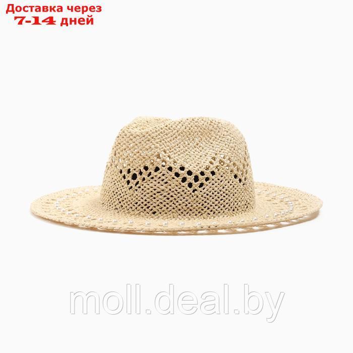 Шляпа с декором MINAKU цвет молочный, р-р 56-58 - фото 1 - id-p201776481