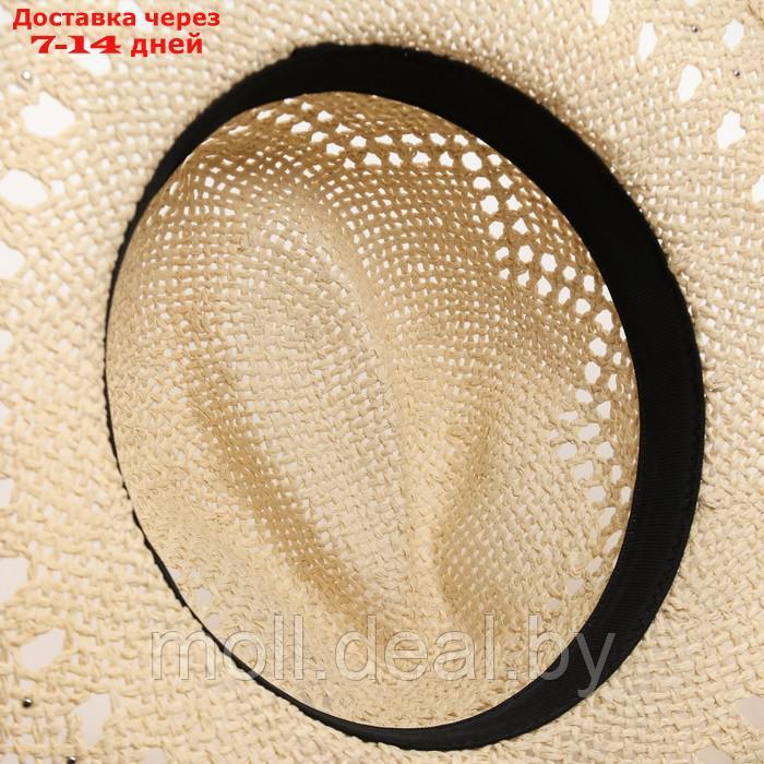 Шляпа с декором MINAKU цвет молочный, р-р 56-58 - фото 5 - id-p201776481