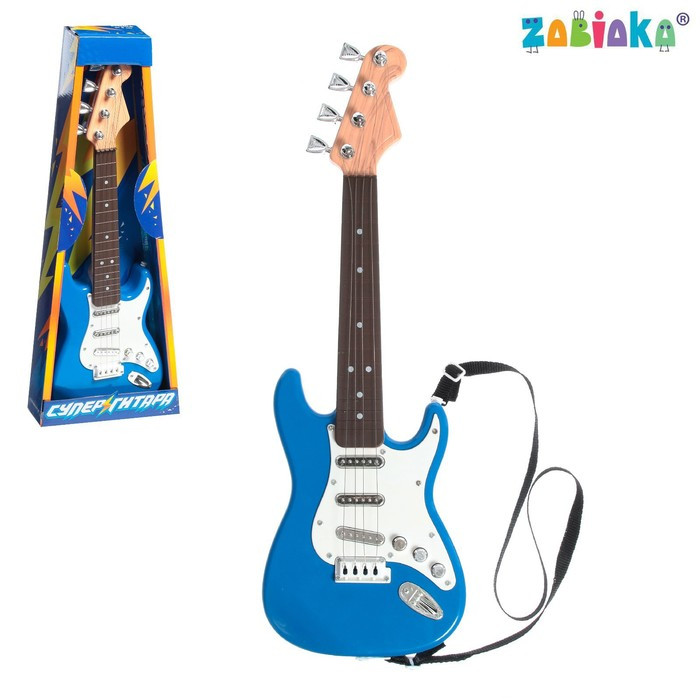 Игрушка музыкальная «Гитара рокер», звуковые эффекты, цвет синий - фото 1 - id-p199297550