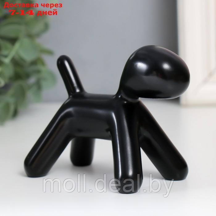 Сувенир полистоун "Собака" чёрный 10х7,8х5,4 см - фото 1 - id-p201773562