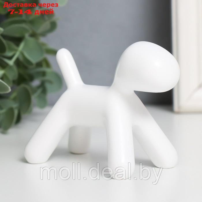 Сувенир полистоун "Собака" белый 10х7,8х5,4 см - фото 1 - id-p201773572