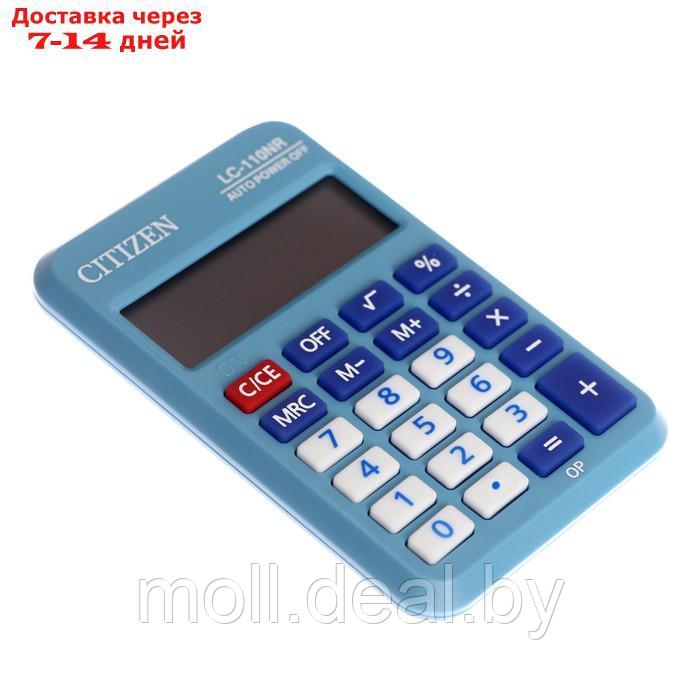 Калькулятор карманный 8-разр, 58*88*11мм, питание от бат., голубой LC-110NR-BL - фото 2 - id-p201775618
