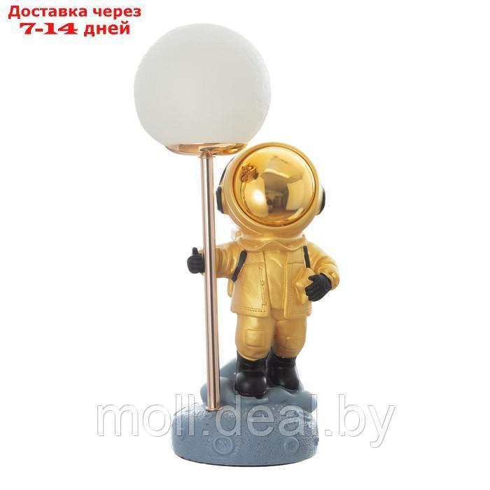 Настольная лампа "Космонавт" LED USB бело-золотой 14х10,5х31,5 см - фото 7 - id-p201776715