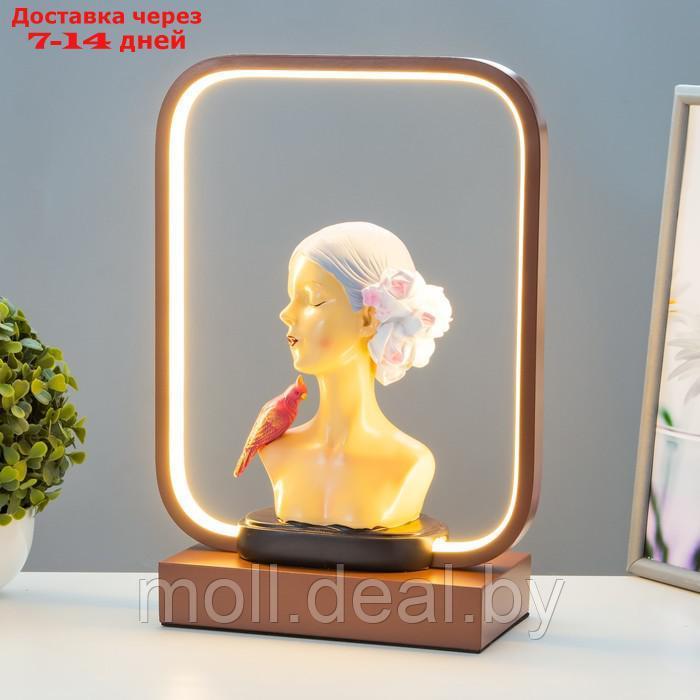 Настольная лампа "Девушка" LED 15Вт коричневый 24х10х34 см - фото 2 - id-p201776762