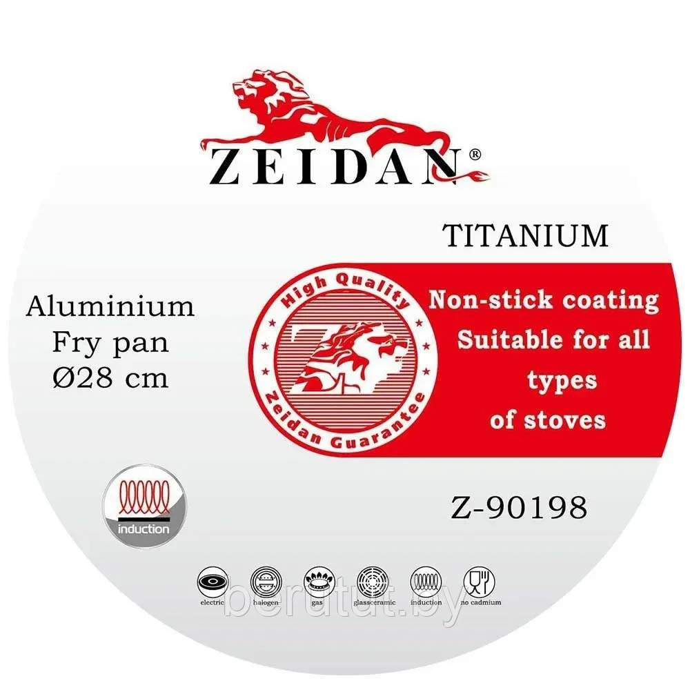 Сковорода глубокая 28 см ZEIDAN с покрытием "TITANIUM" - фото 3 - id-p201809039