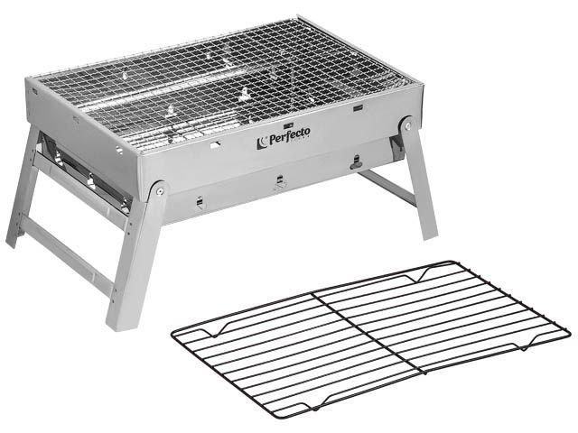 Мангал-барбекю складной с решеткой, 43х29х23 см, нержавеющая сталь, PERFECTO LINEA - фото 1 - id-p201808779