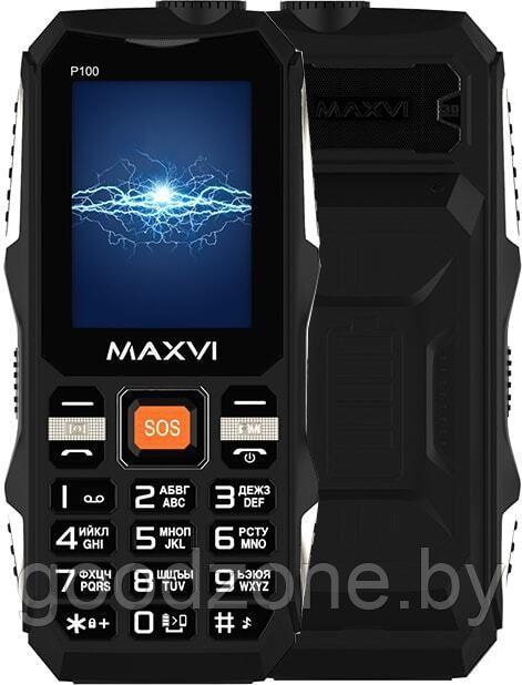 Кнопочный телефон Maxvi P100 (черный)