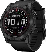 Умные часы Garmin Fenix 7X Sapphire Solar 51 мм (черный титан/черный)