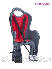HTP 92070534 Кресло велосипедное детское HTP ELIBAS T, серое HTP Заднее. Кресло крепится к подседельной трубе