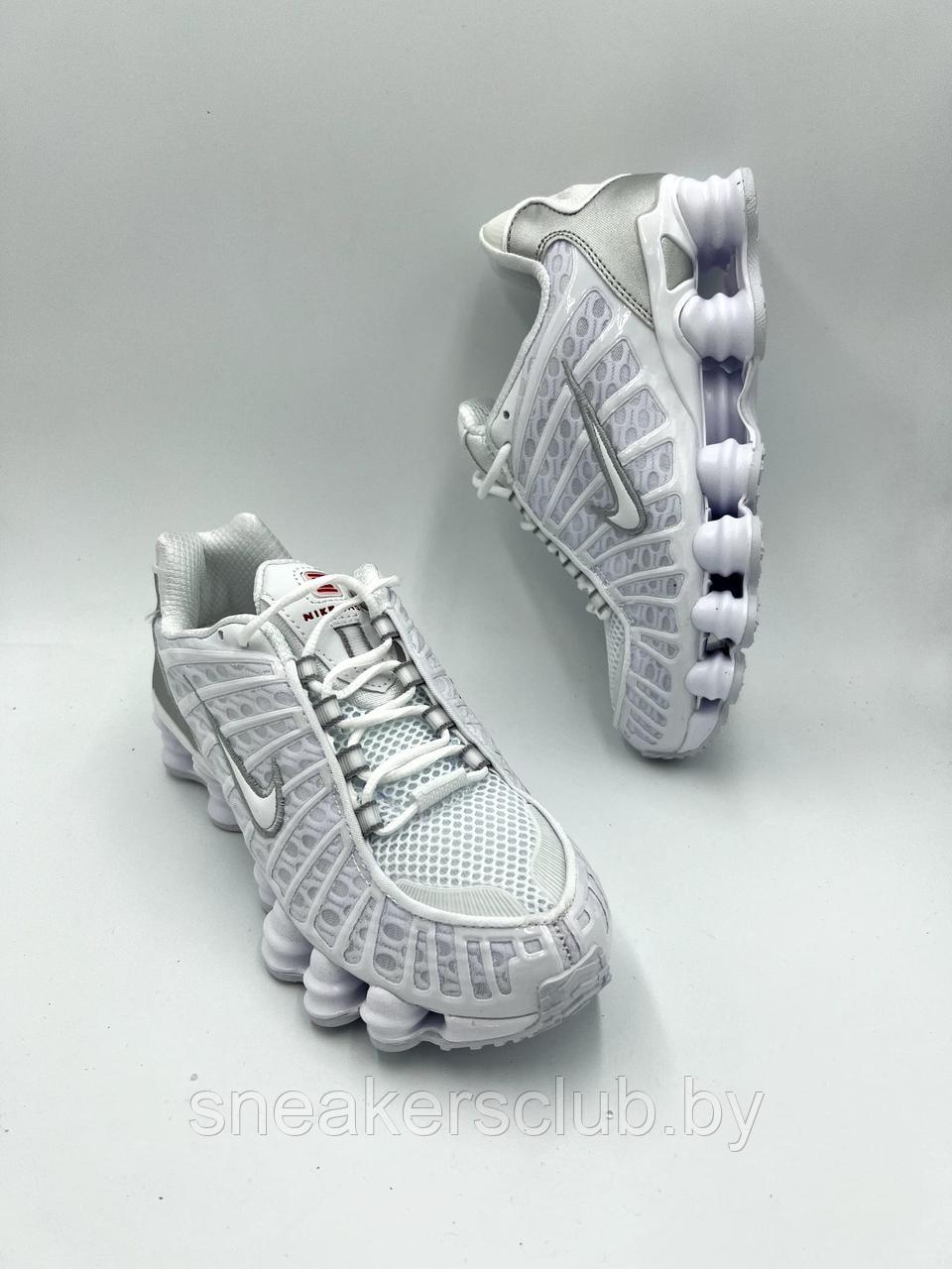 Кроссовки женские Nike Shox /подростковые/белые/летние
