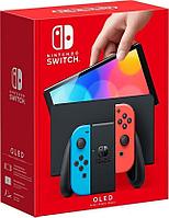 Игровая приставка Nintendo Switch OLED (черный, с неоновыми Joy-Con)