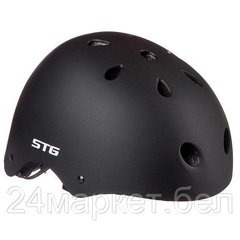 Шлем STG , модель MTV12, размер  XS(48-52)cm черный, с фикс застежкой.  Х89048, фото 2