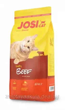 Корм в развес Josera JosiCat Tasty Beef для взрослых кошек, Говядина, 1кг - фото 1 - id-p201816539