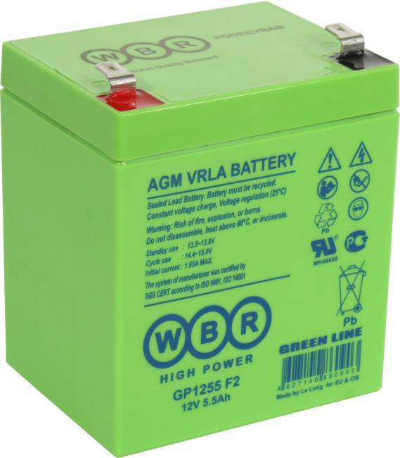 Аккумулятор WBR GP1255 F2 (12V, 5.5Ah)