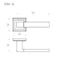 Ручка дверная AL 109К AL матовый никель, фото 2