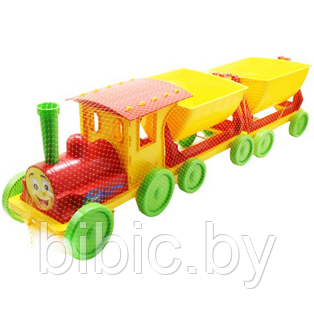 Паровозик игрушка для песочницы игрушечный, поезд набор игрушек Doloni-Toys 013118/3 для детей малышей - фото 2 - id-p201828891