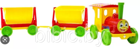 Паровозик игрушка для песочницы игрушечный, поезд набор игрушек Doloni-Toys 013118/3 для детей малышей - фото 3 - id-p201828891