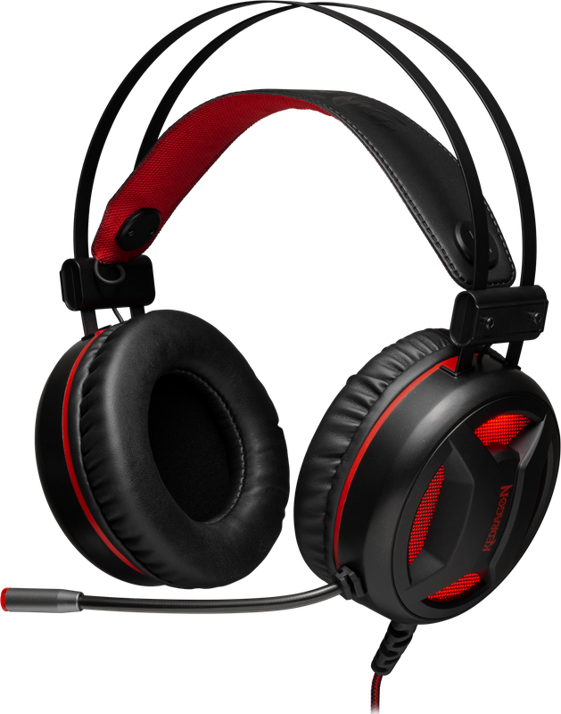 Наушники с микрофоном накладные Игровые Redragon Minos красный + черный 2м 78368 - фото 1 - id-p201743542