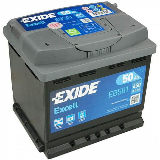 Аккумуляторная батарея 50Ah EXIDE Excell EB501